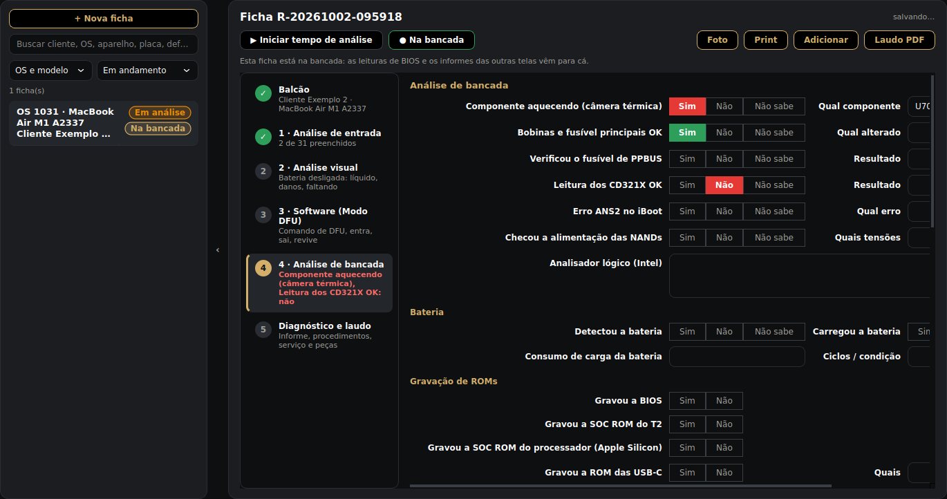Acompanhe cada reparo, passo a passo no app
